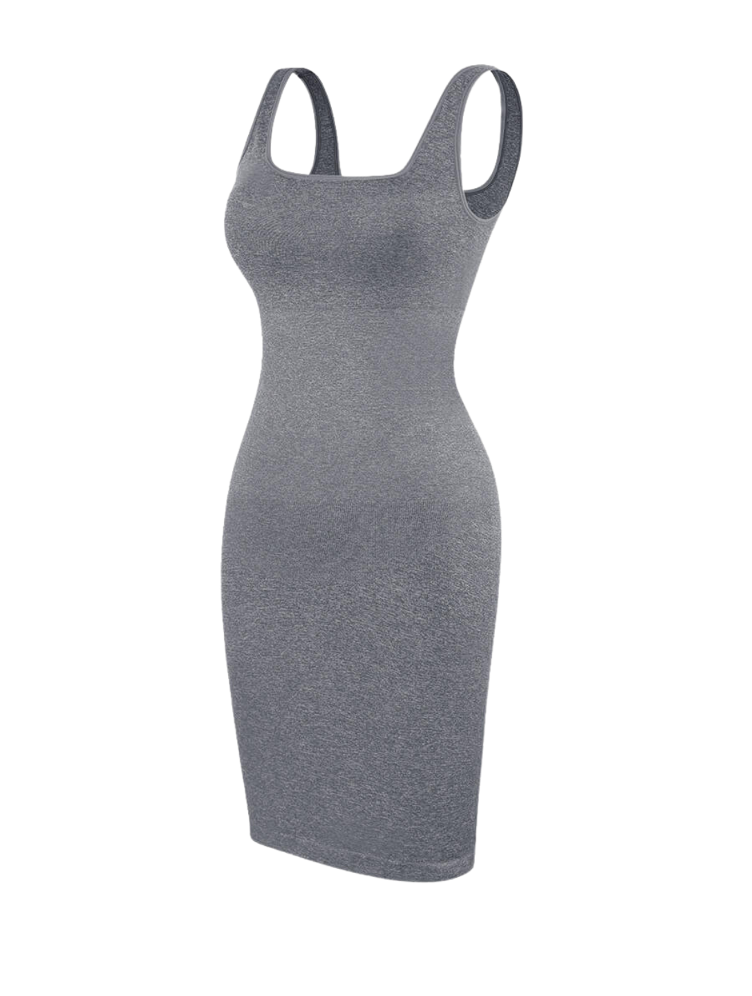 Mini robe sans couture à encolure carrée
