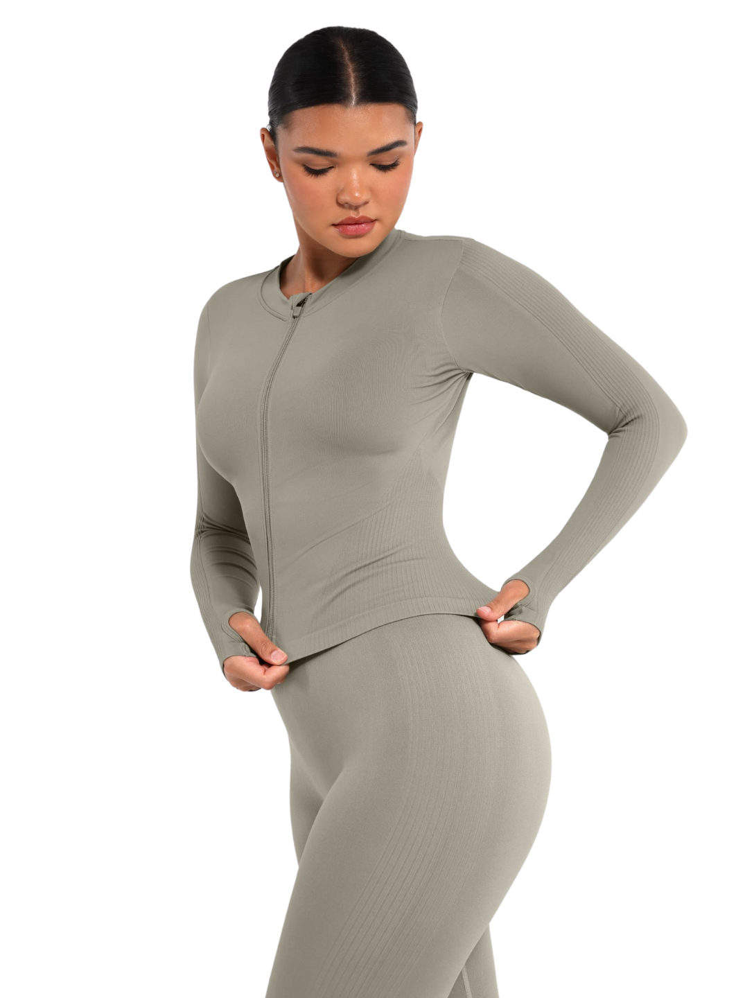Veste zippée sculptante