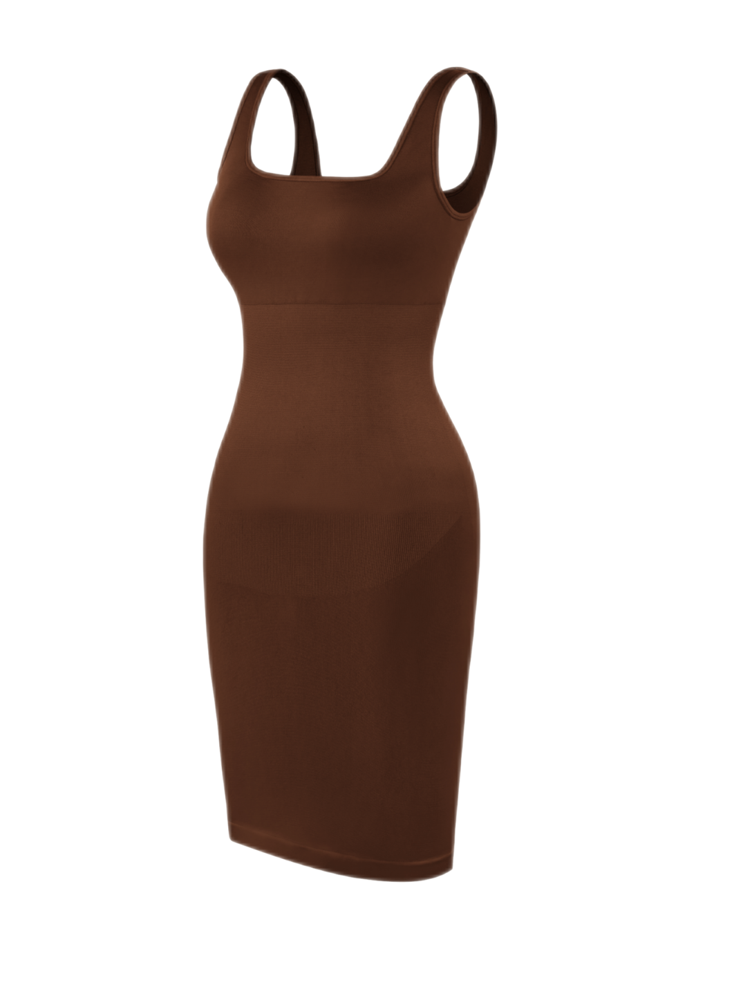 Mini robe sans couture à encolure carrée