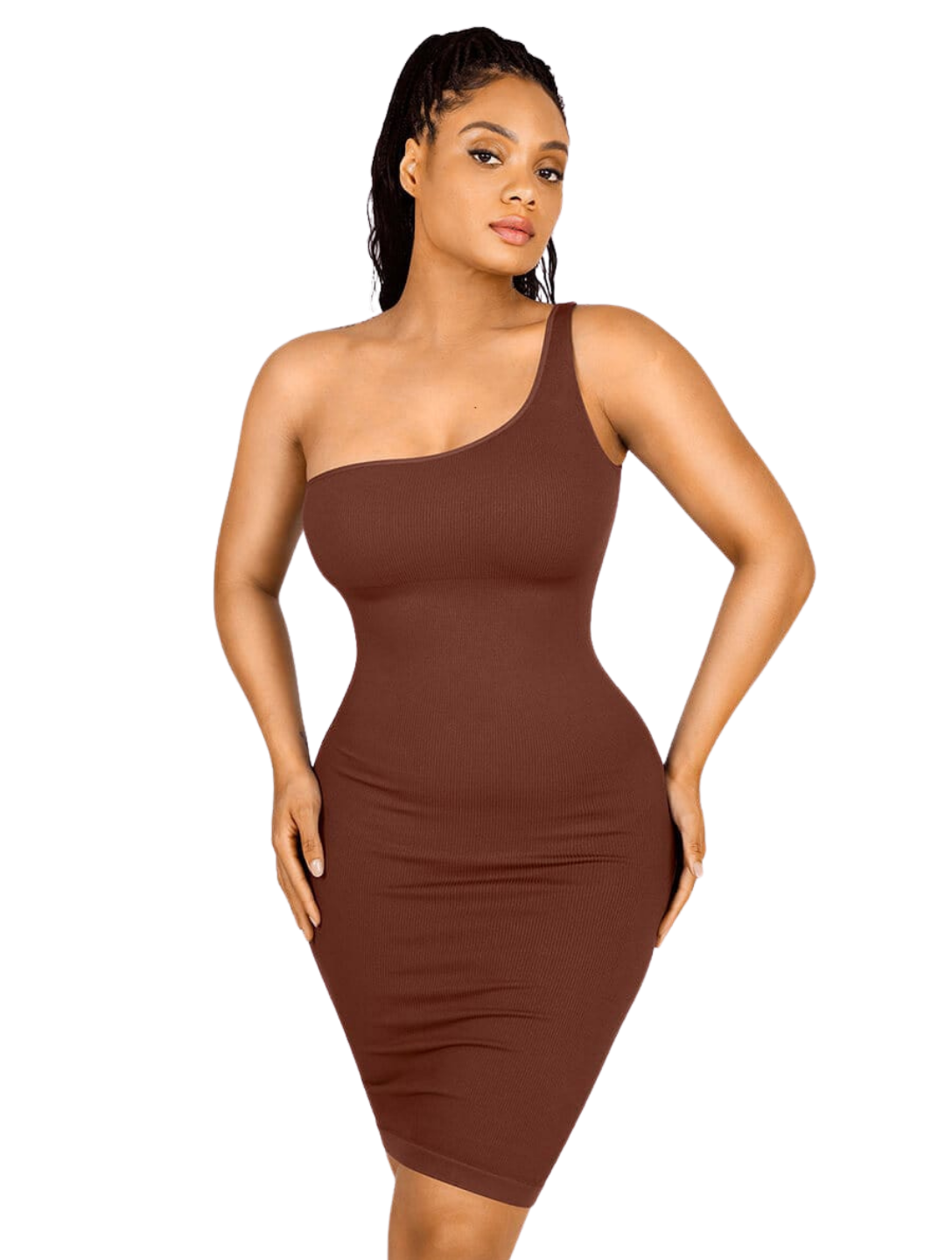 Mini robe shapewear asymétrique